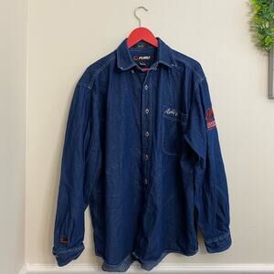 Vintage 90’s FUBU denim shirt I’m size large